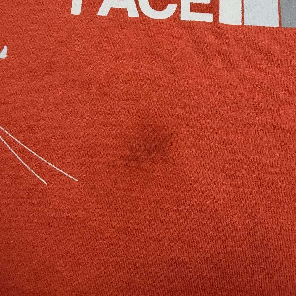 The North Face Shirt Mens Large Orange Ski Mountain Logo Graphic Tee Outdoor